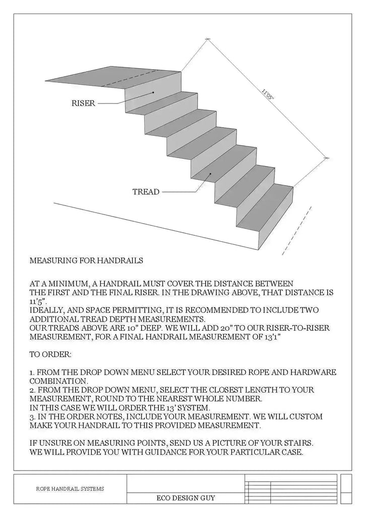 Low Profile Rope Handrail - Eco Design Guy